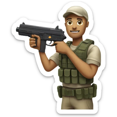 Human width gun for softair  sticker