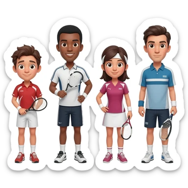 Padel players sticker