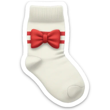 Socks w bow sticker