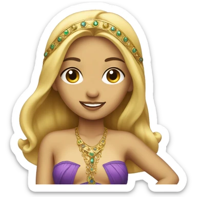 Blonde Girl Emoji who is a belly dancer sticker