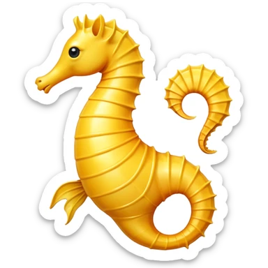 Seahorse all yellow just yellow sticker