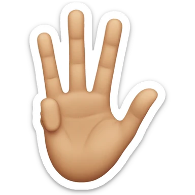 3 Finger salute sticker