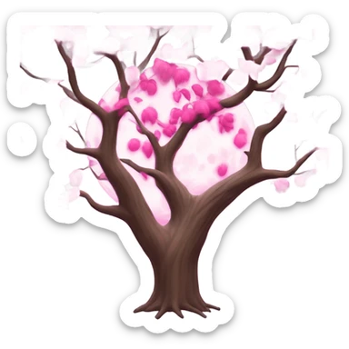 Pink Moon Tree sticker