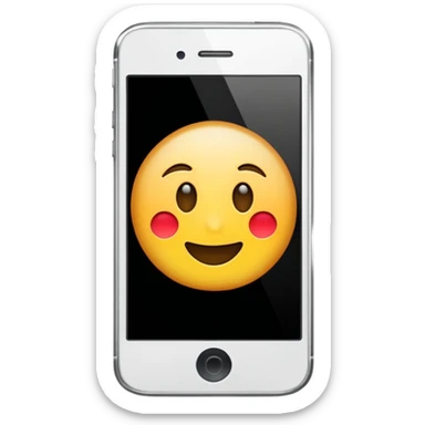 emoji de un celular iphone sticker