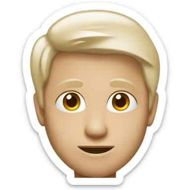 Emoji émue avec coeur boanc sticker