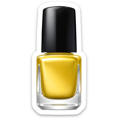 silvery nail polish yellow sticker