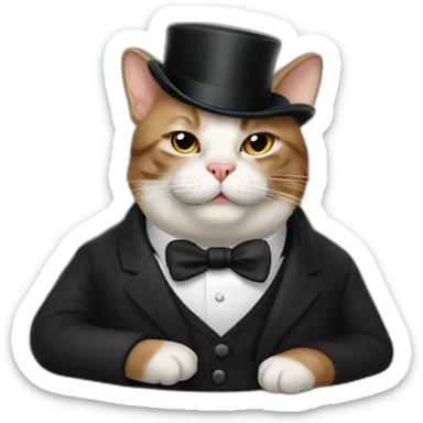 Cat Winston Churchill sticker