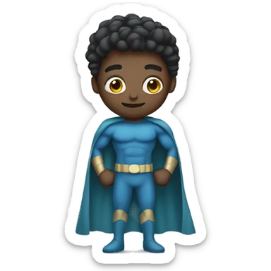 Male superhero with a blue color palette  sticker