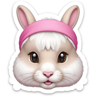 Rabbit with  head band  sticker