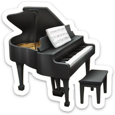 Chat qui joue du piano sticker