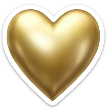Shiny metallic heart  sticker