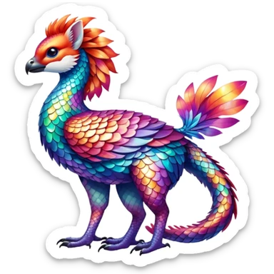 Colorful exotic Falvie-Fionbri, full body sticker