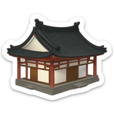 A small house in the Chinese style sticker