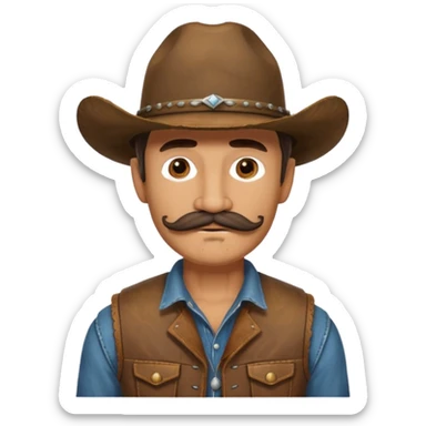 Western Cast cowboy sticker