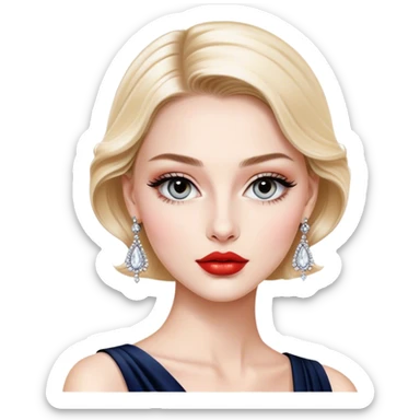 Hyper Realistic beautiful dior model  sticker