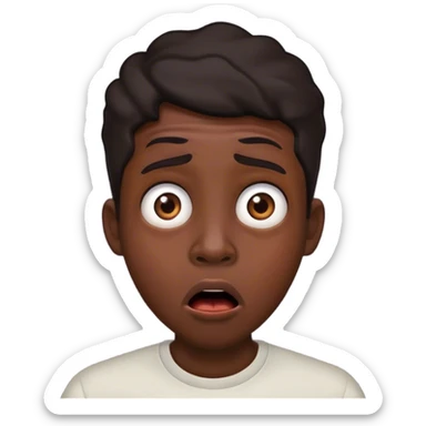 Black person shocked surprised  sticker