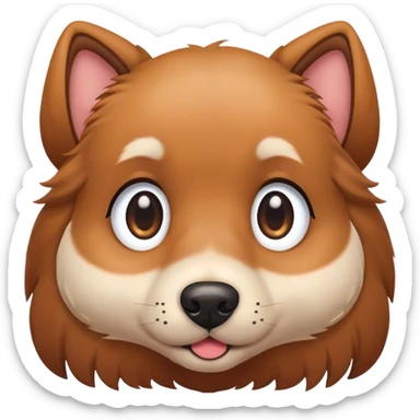 Dog with long eyelashes and cute eyes sticker