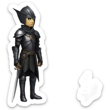 gothic elf knight  sticker
