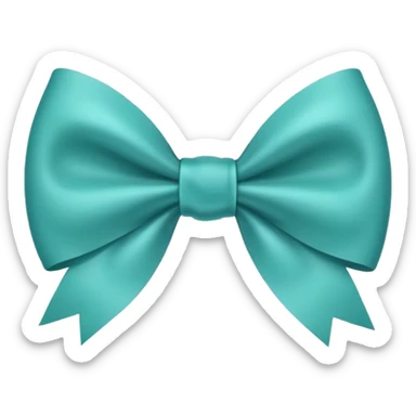 Preppy teal bow sticker