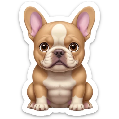 lilac tan frenchie sticker