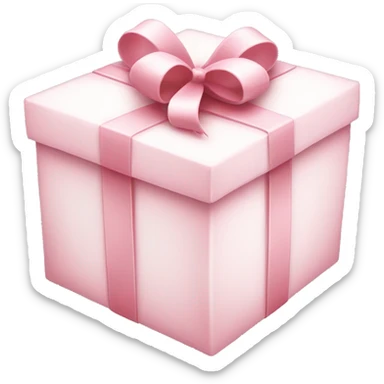 light pink and white christmas present sticker