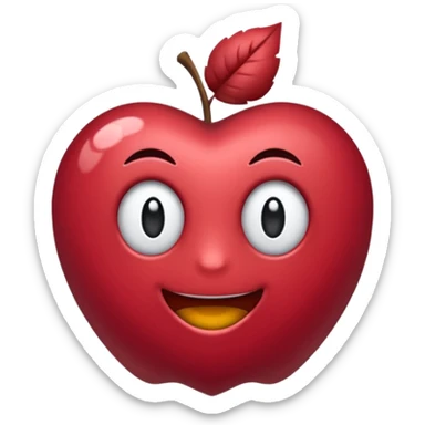 Um emoji de coração cor bordo, tipo esse 🤍 so que na cor bordo, apenas o coração sticker