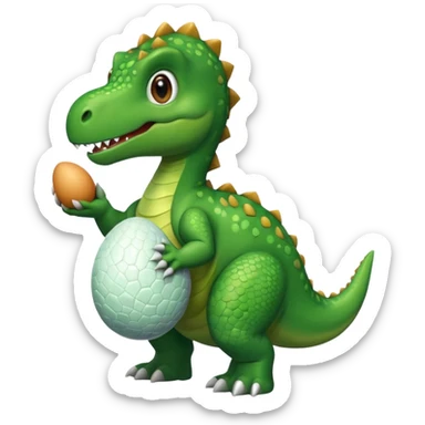 Dinosaur with egg  sticker