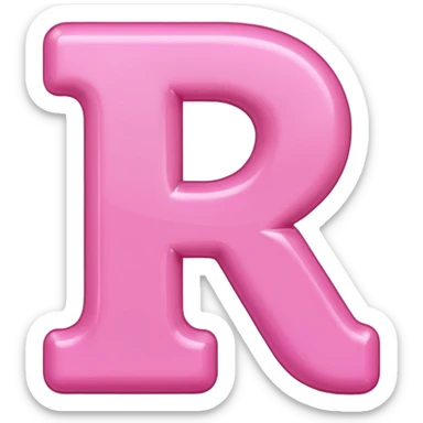 mix color pinks letter p sticker