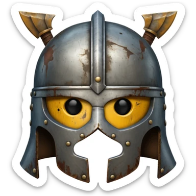 gladiator helm, front view sticker