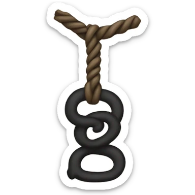 hangman with woed sticker