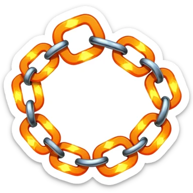 broken chain with fire sticker