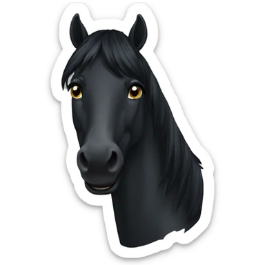 Black horse  sticker