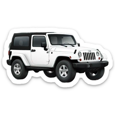 White jeep wrangler sticker