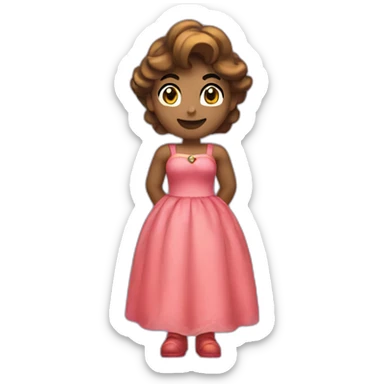 mario in a dress sticker