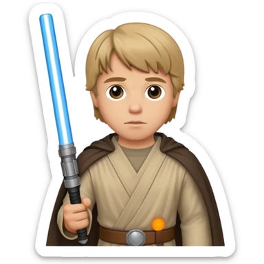 Luke Skywalker with Lightsaber sticker