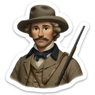 hunter of the 19th century sticker