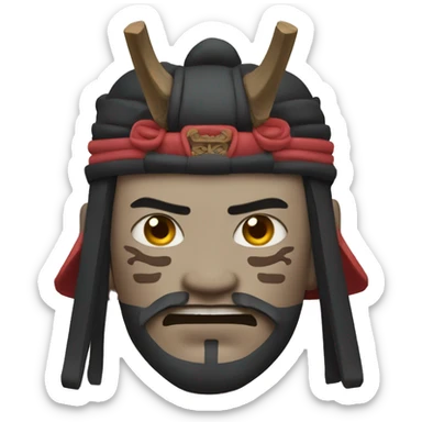 oni samurai man sticker
