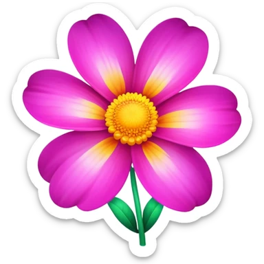 Fiyonklu çiçek  sticker