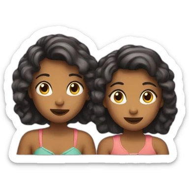Two girls gossiping sticker