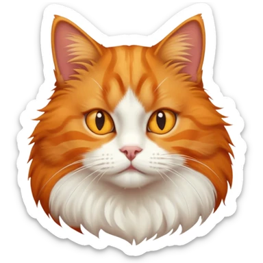 Ginger cat showing not interested  sticker