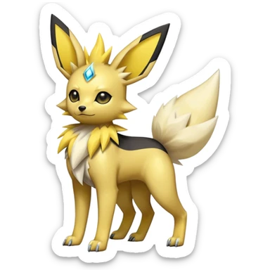 Shiny Cool Umbreon-Jolteon-Fakemon-hybrid -fusion- full body sticker