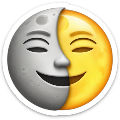 Moon and sun make love sticker