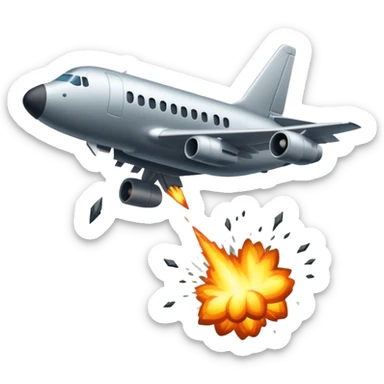 bomb dropping from an airplane sticker