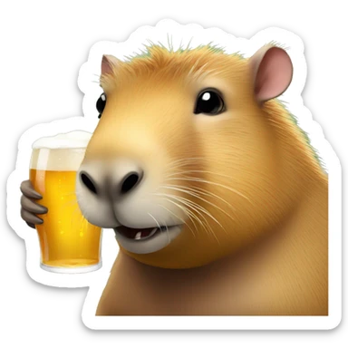 capybara-drink-beer sticker