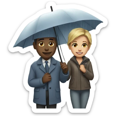 Rainy day in the city sticker