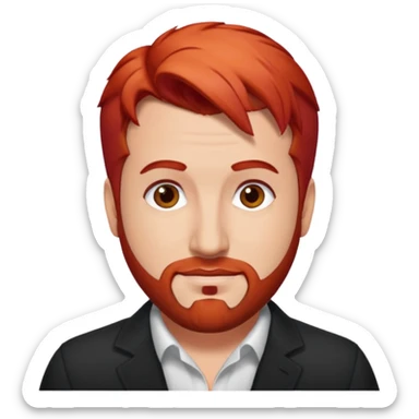 Joey Fatone with red hair sticker