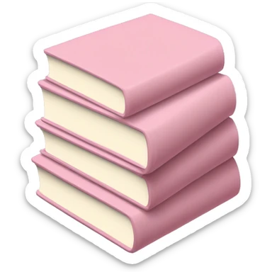 stack of light pink thin books sticker