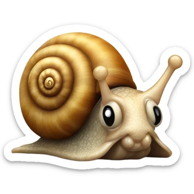 Crying French snail sticker