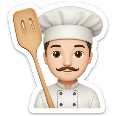 Chef with spatula  sticker