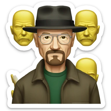 heisenberg breaking bad iOS style sticker